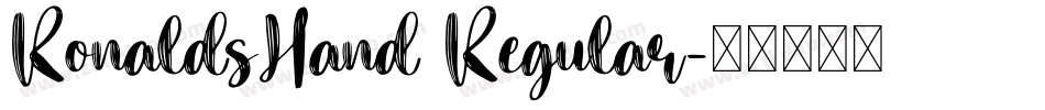 RonaldsHand Regular字体转换